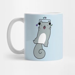 Dancing Headphones Squirrel Mug